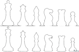 xogo de xadrez Páxinas Para Colorear Imprimibles